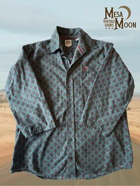 Vintage Western Button-Up Shirt